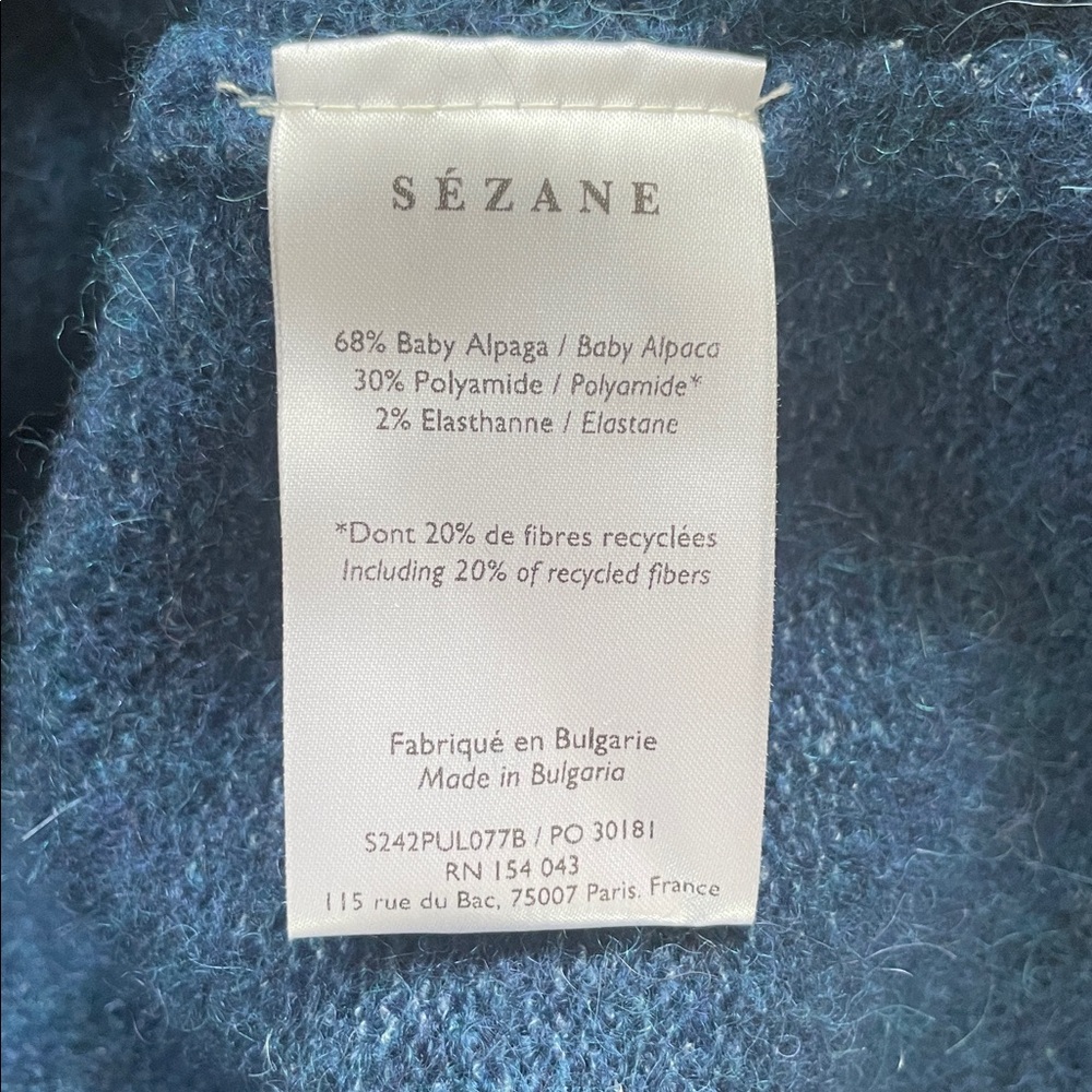 Sezane Amiel Jumper Peacock Blue - Picture 7 of 7